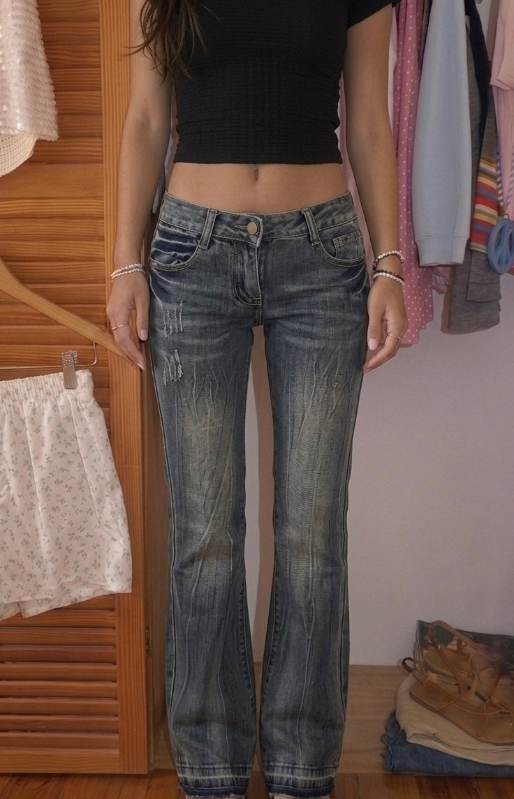 Low Rise Bootcut Jeans