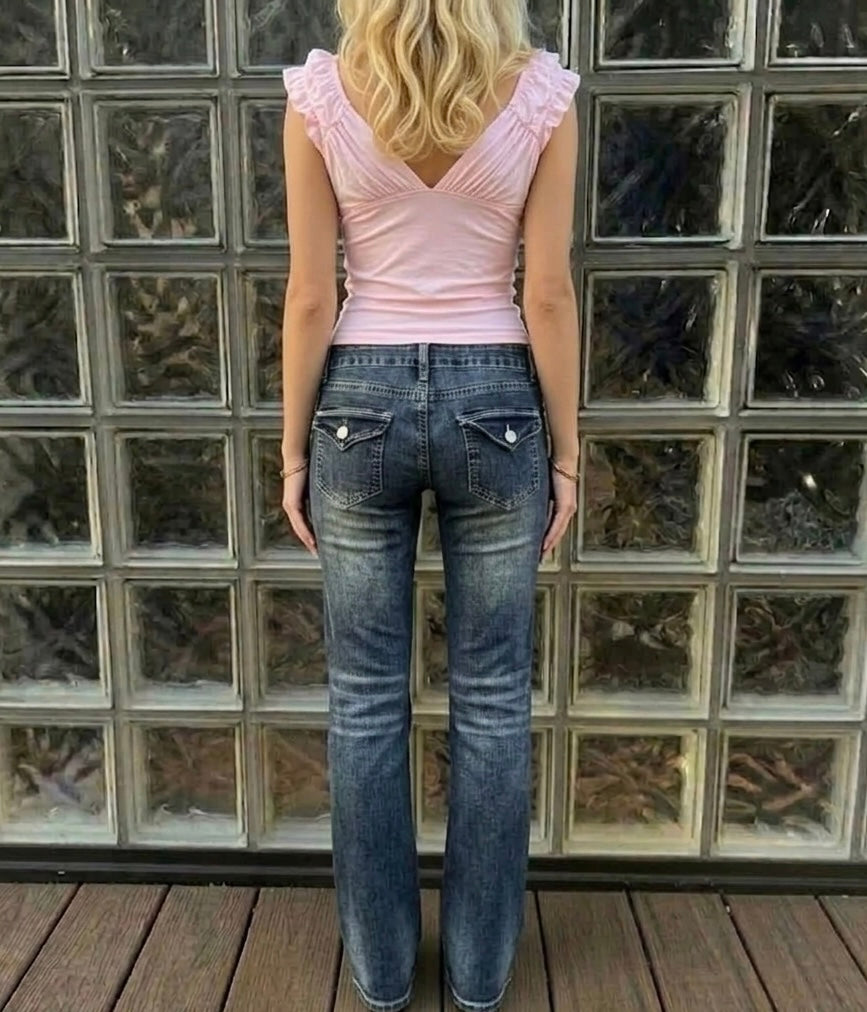 Low Rise Bootcut Jeans