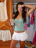 Embellished Mesh Cami Top